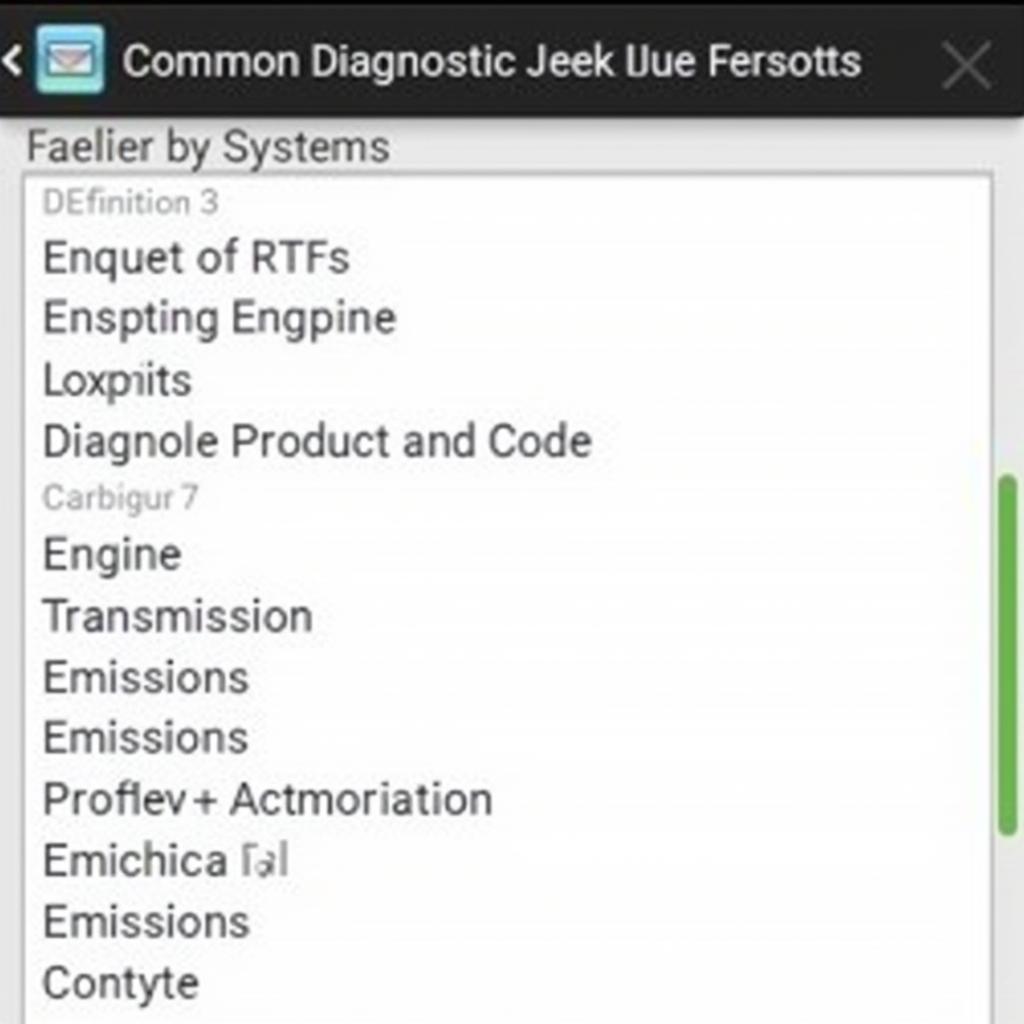 OBD2 Code Definitions