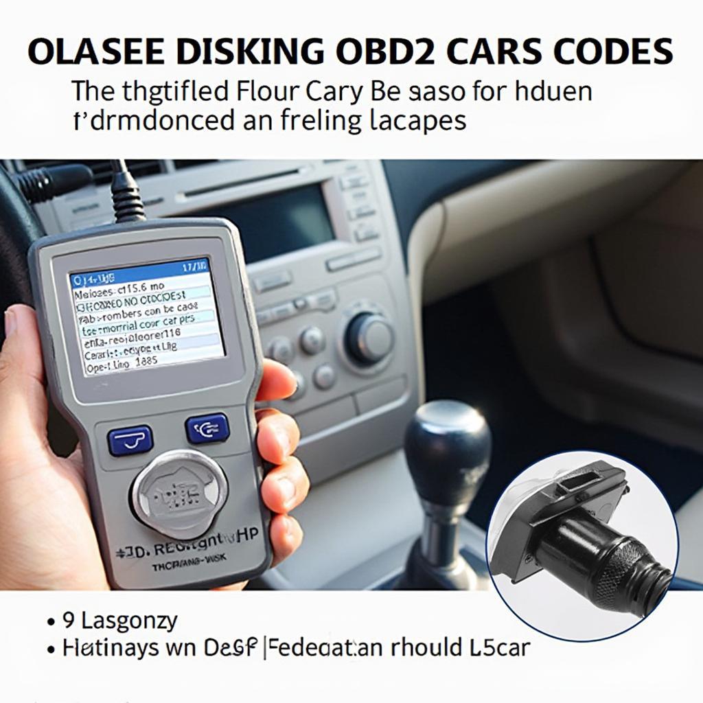 OBD2 Code Reader Connected to Car