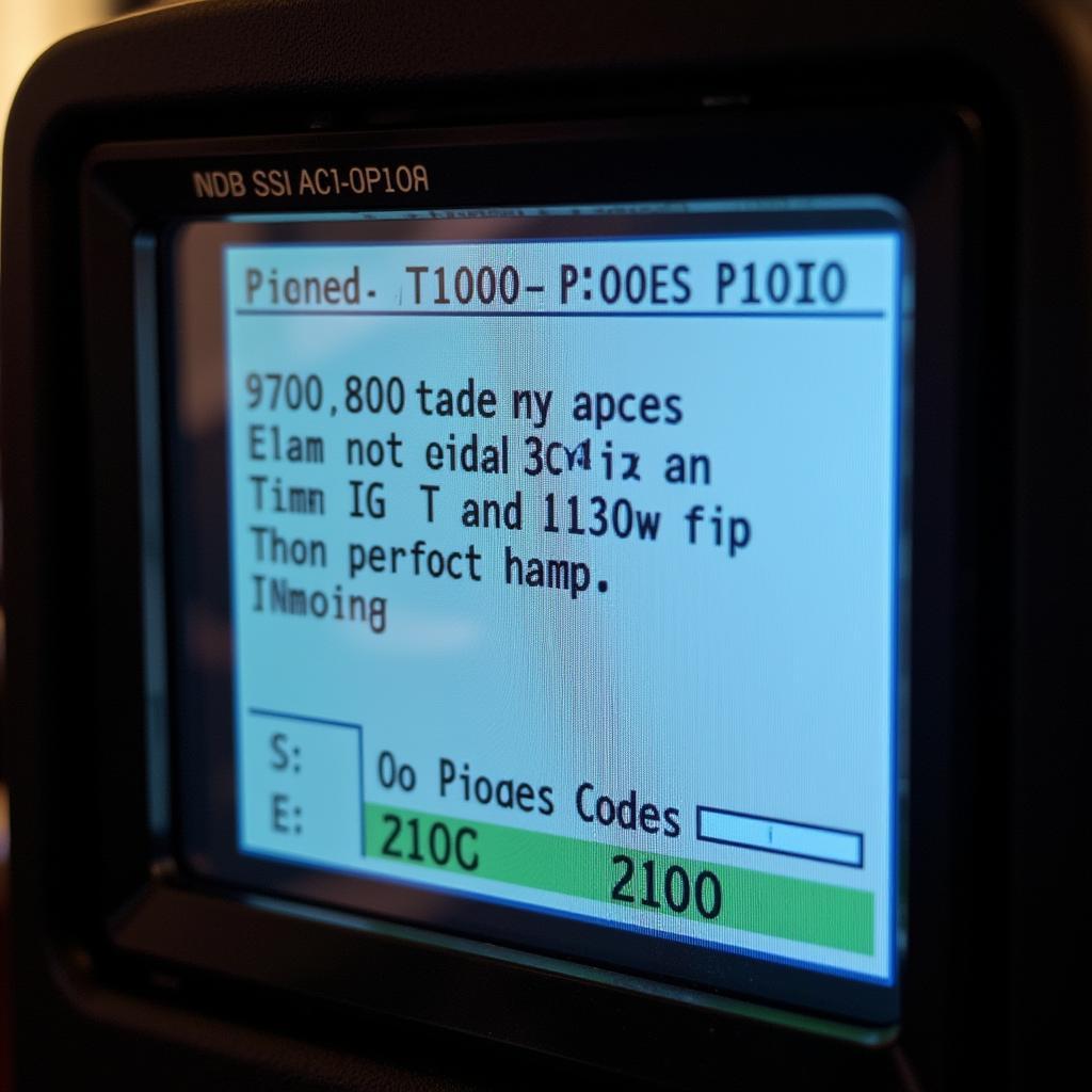 OBD2 Code Reader Displaying 300zx Code