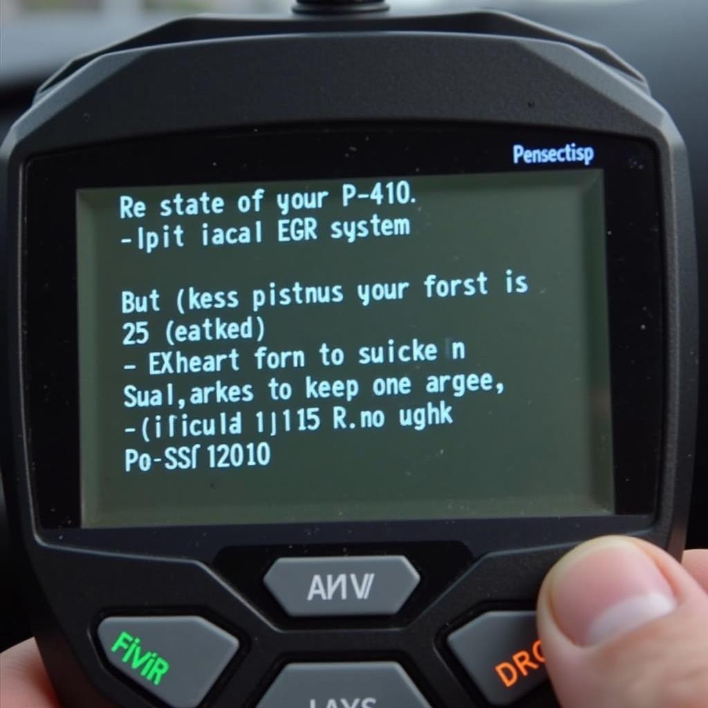 OBD2 Diesel Code Reader Displaying Code P0401