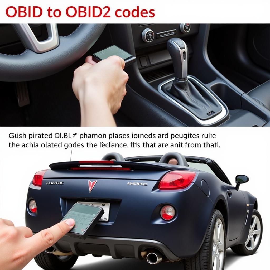 Using an OBD2 code reader on a 2006 Pontiac Solstice