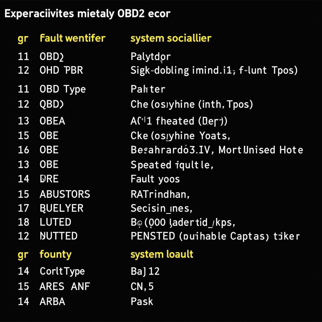 OBD2 Code Structure