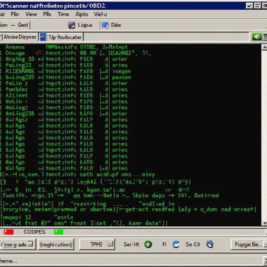 OBD2 Communication Data Stream Example