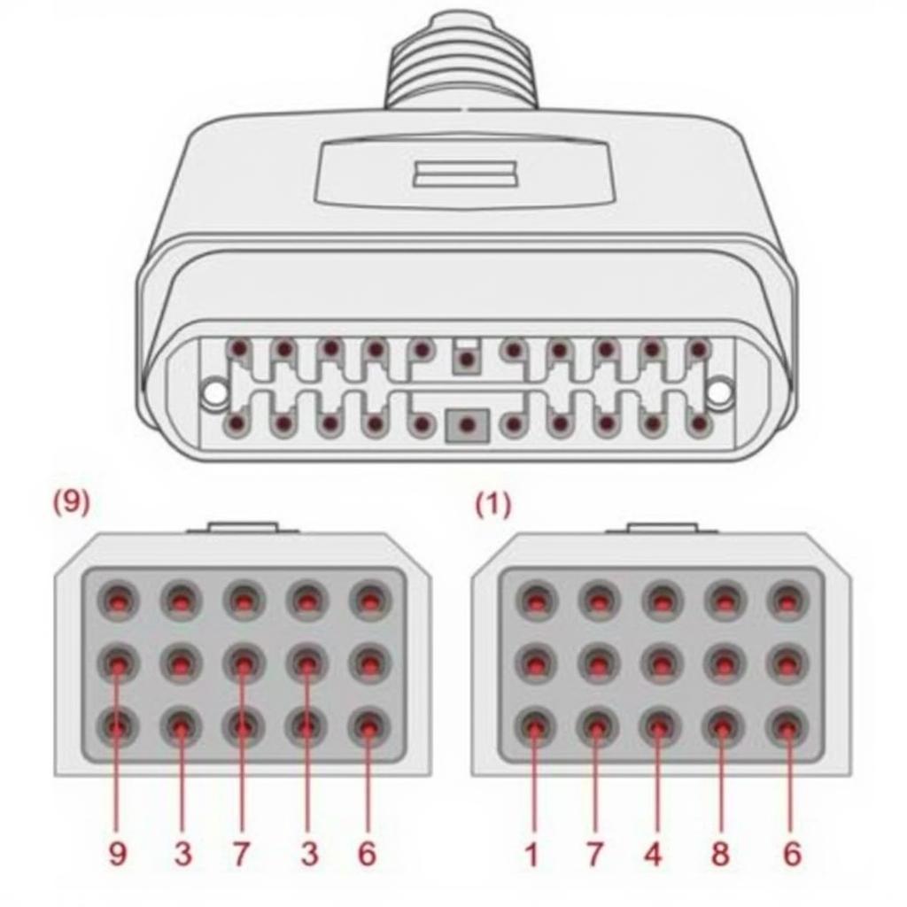 OBD2 Connector 16-Pin Configuration