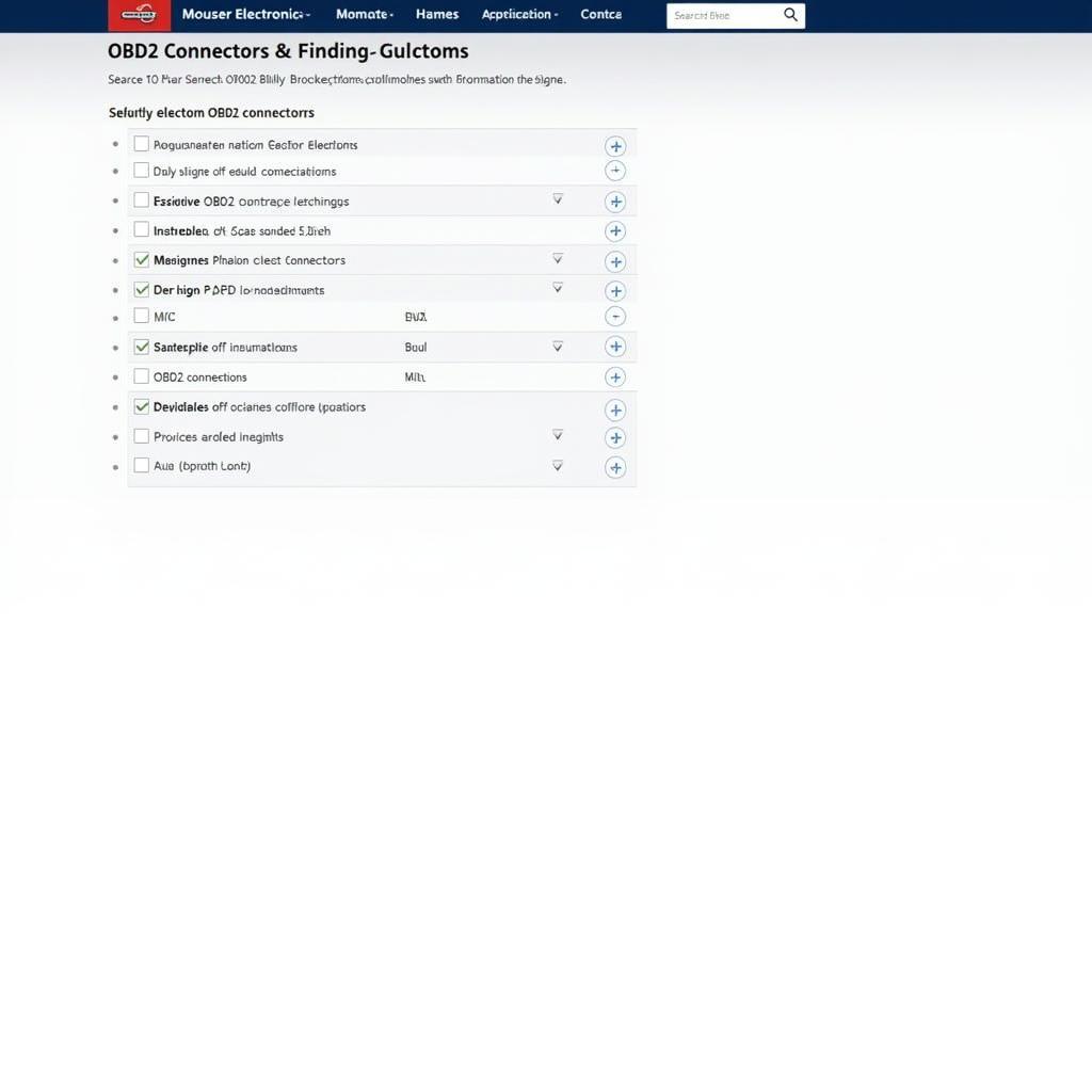 Finding OBD2 Connectors on Mouser