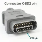 OBD2 Connector P28 Pin Highlighted