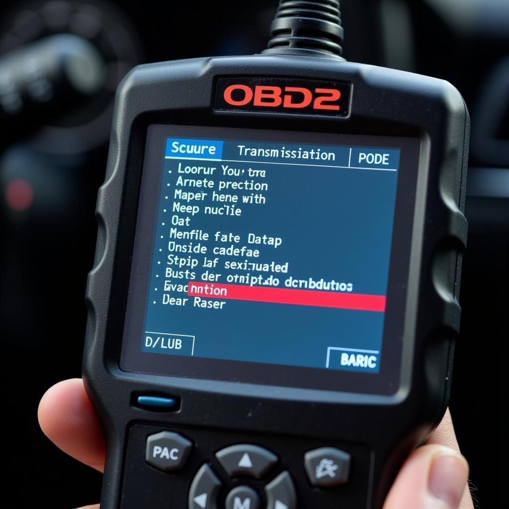 OBD2 Scanner Displaying D Code