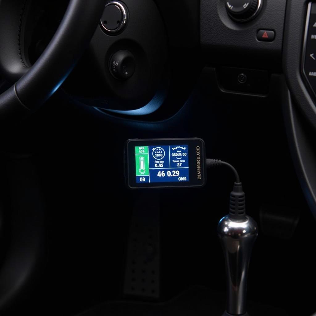 OBD2 Dash Display Connected to Car