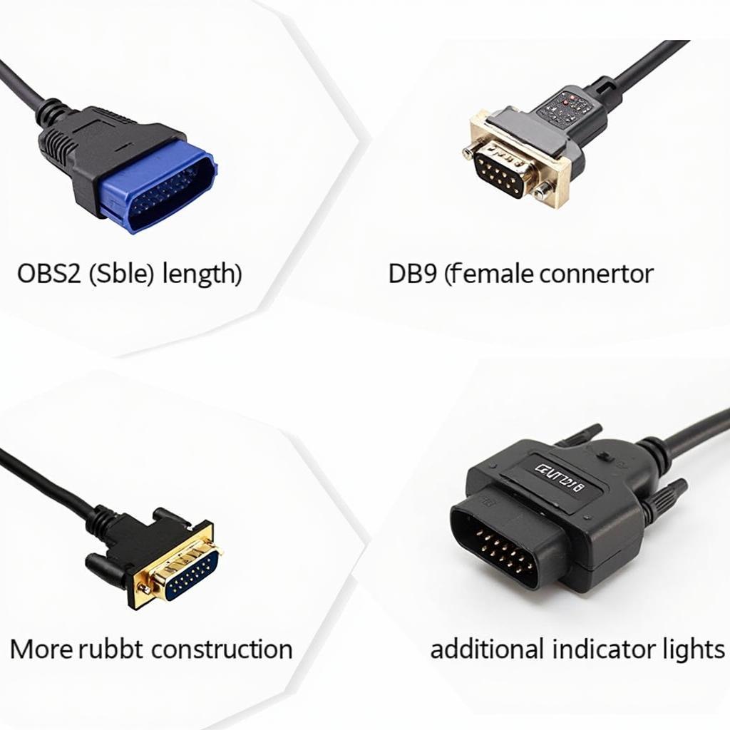 Different Types of OBD2 to DB9 Cables