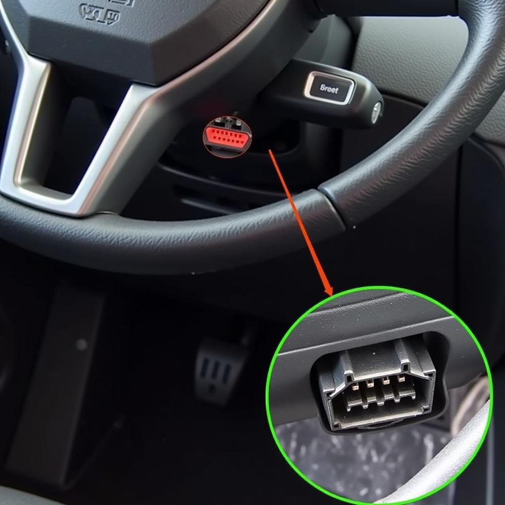 OBD2 Diagnostic Port in a Vehicle