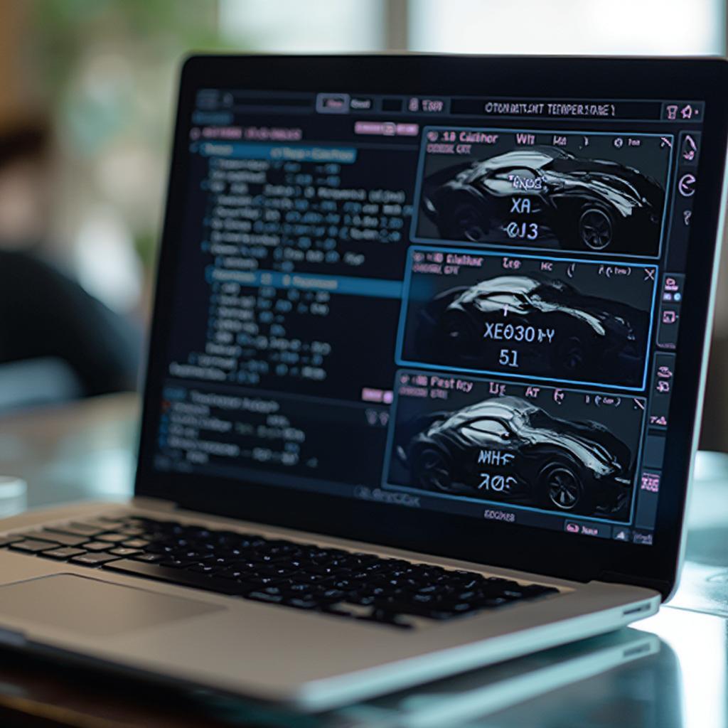 OBD2 Diagnostic Software displaying data on a laptop