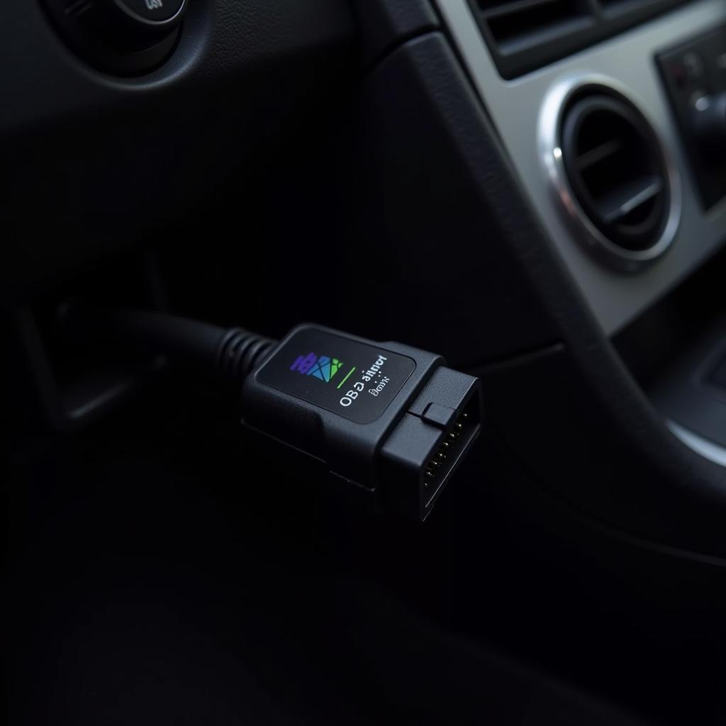 OBD2 Dongle Connected to Car