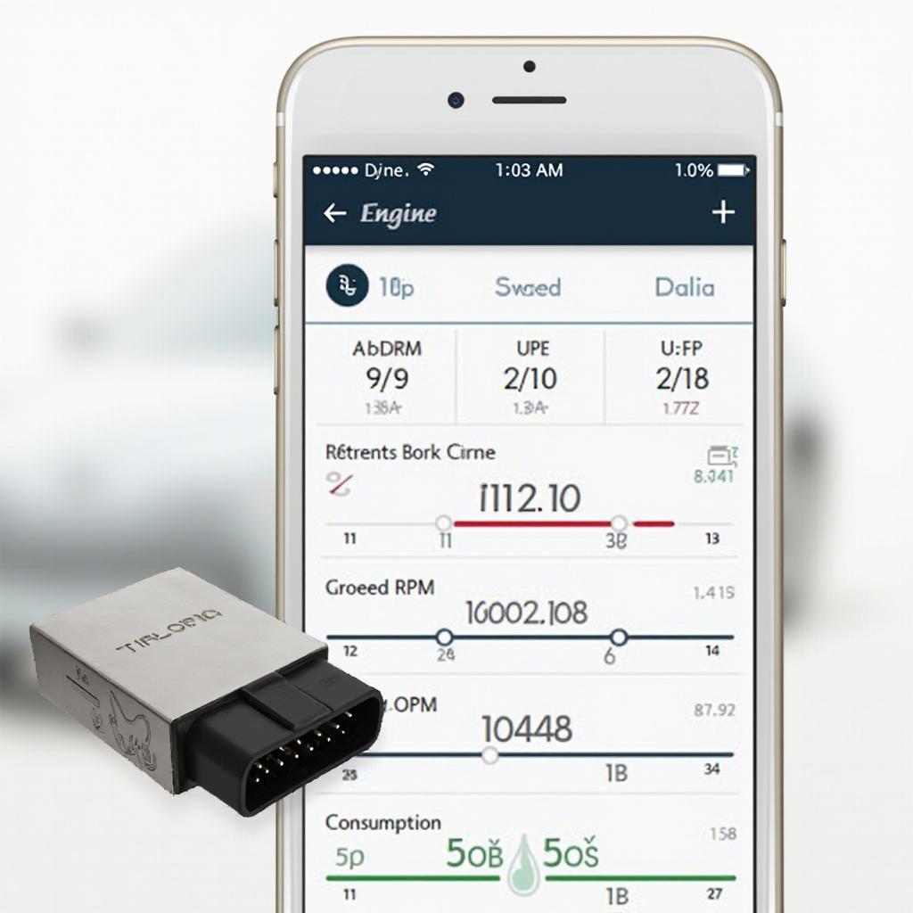 OBD2 Dongle Software Displaying Car Data