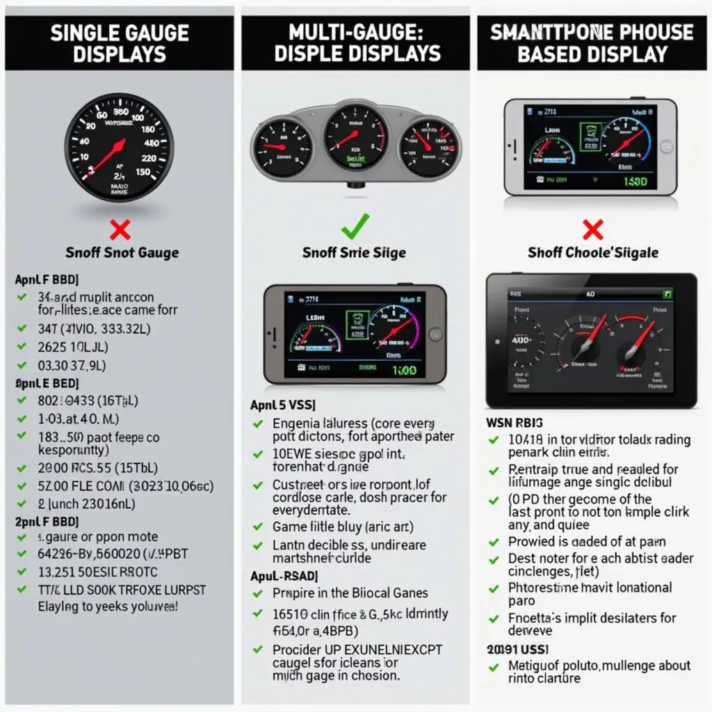 Types of OBD2 Gauge Displays