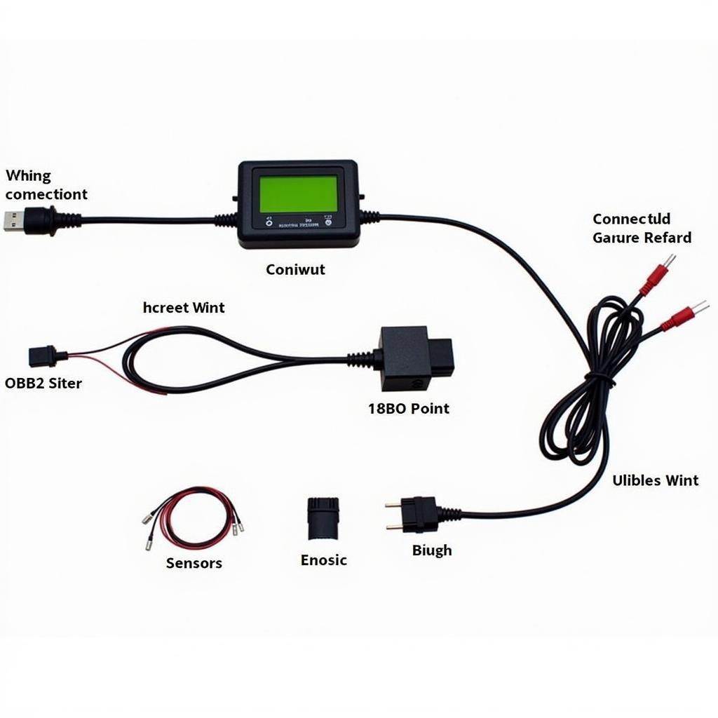 OBD2 Gauge Kit Components