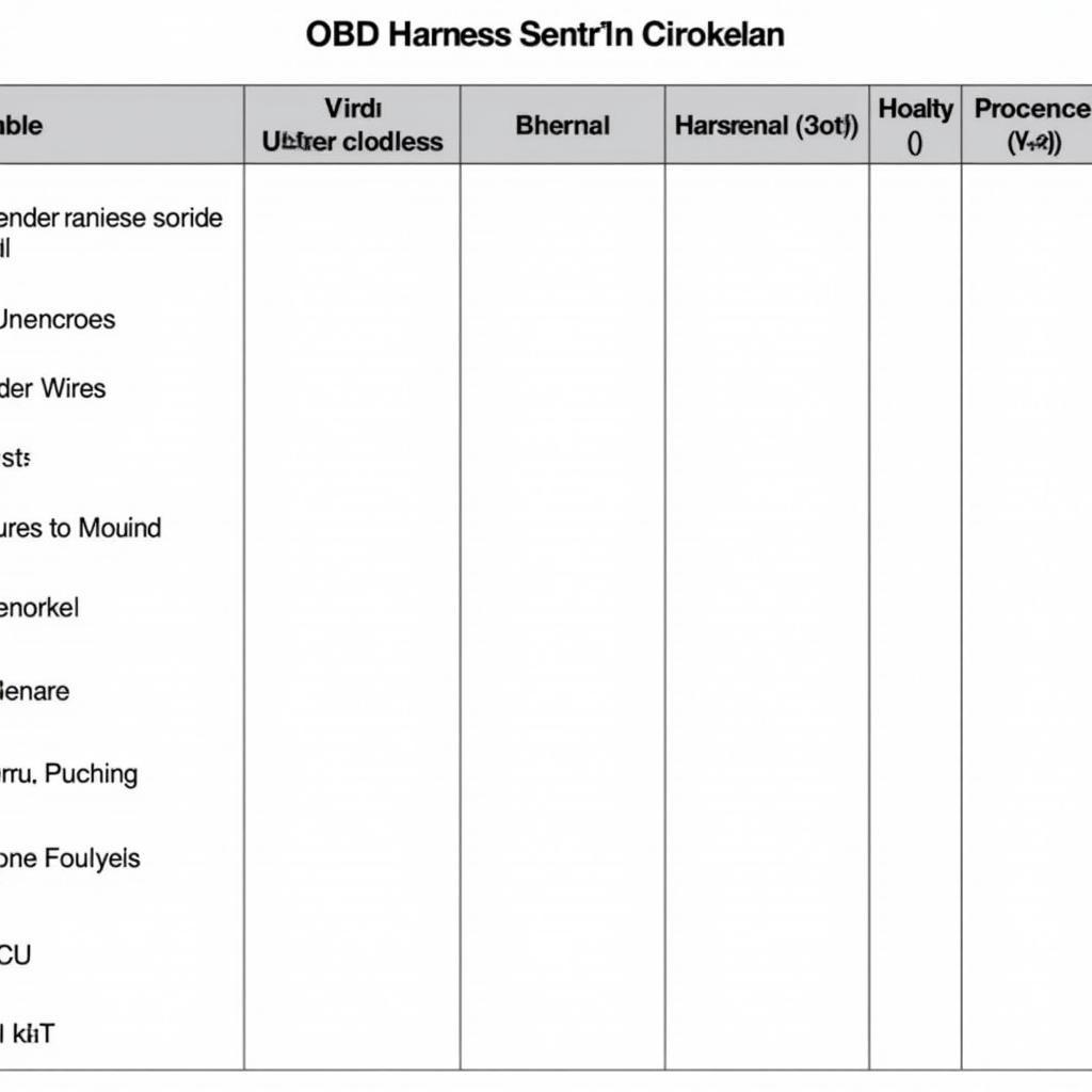 Common OBD2 Harness Diagram Symbols