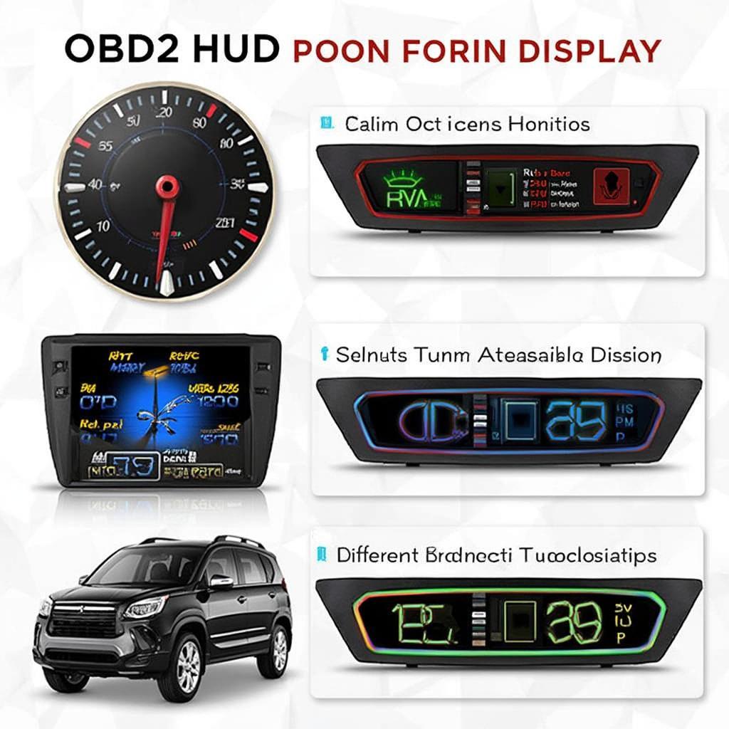 OBD2 HUD Color Display Features