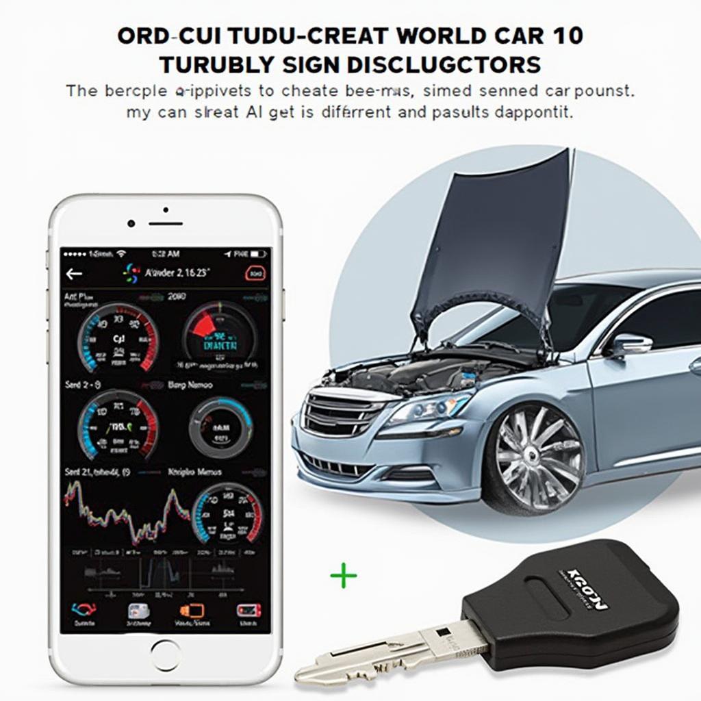 OBD2 Key Adapter Bluetooth Diagnostic App Interface