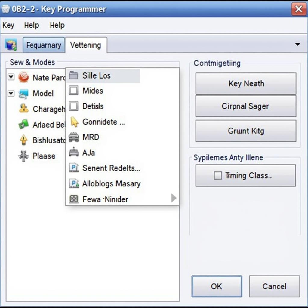 OBD2 Key Programmer Software Interface