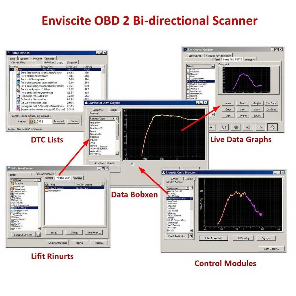 OBD2 Laptop Bi-Directional Scanner Software Interface