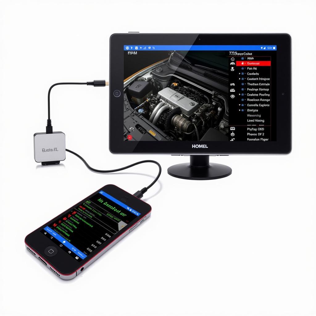 OBD2 Mini VIC Displaying Live Engine Data