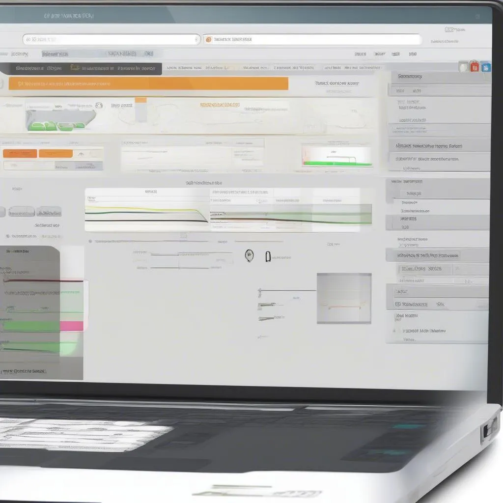 OBD2 PC scanner software interface on a laptop