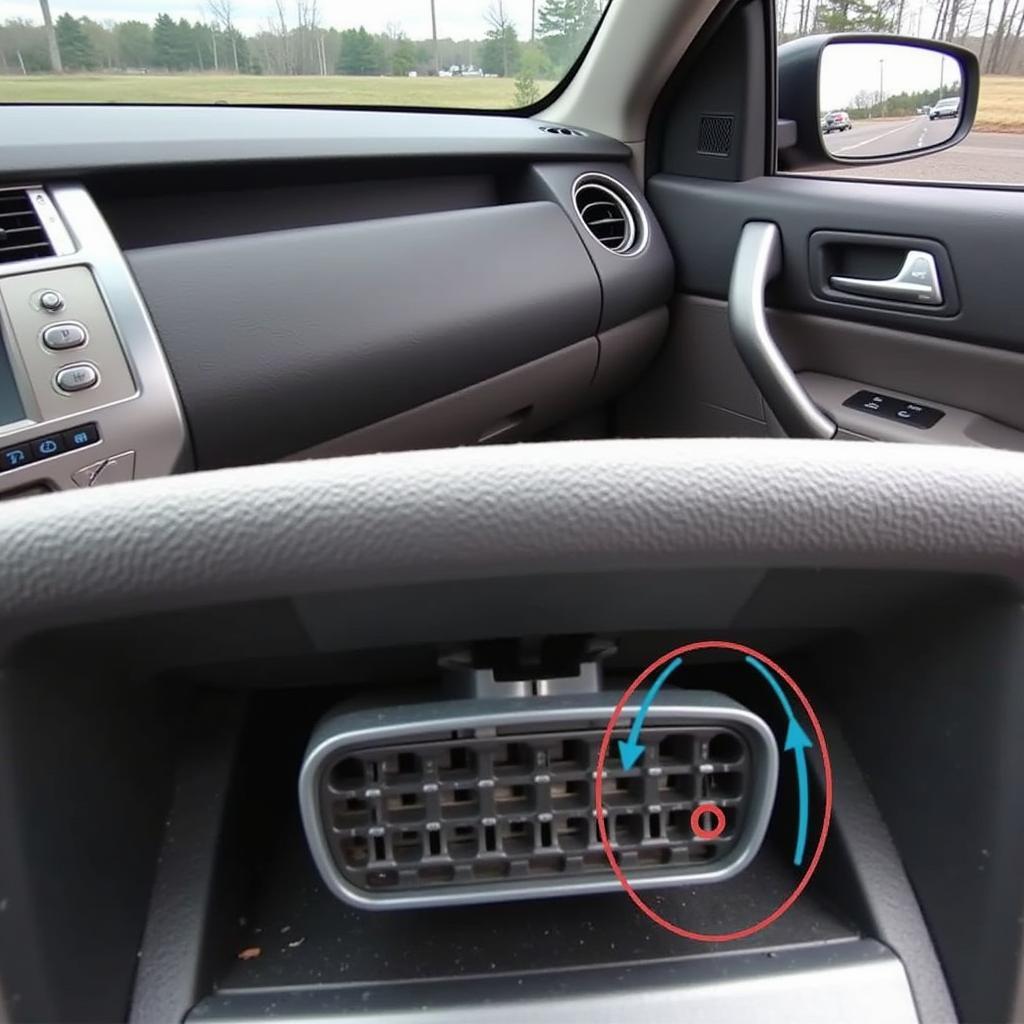 OBD2 Port Location under car dashboard