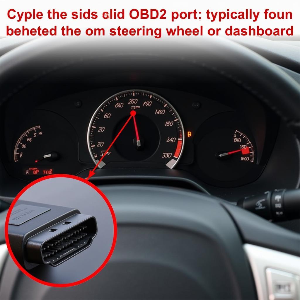 Car's OBD2 port location