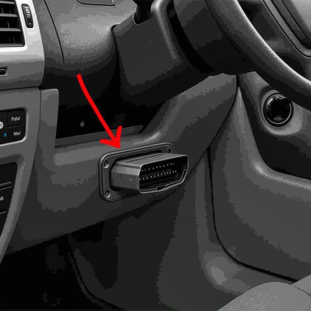 OBD2 port location in a car