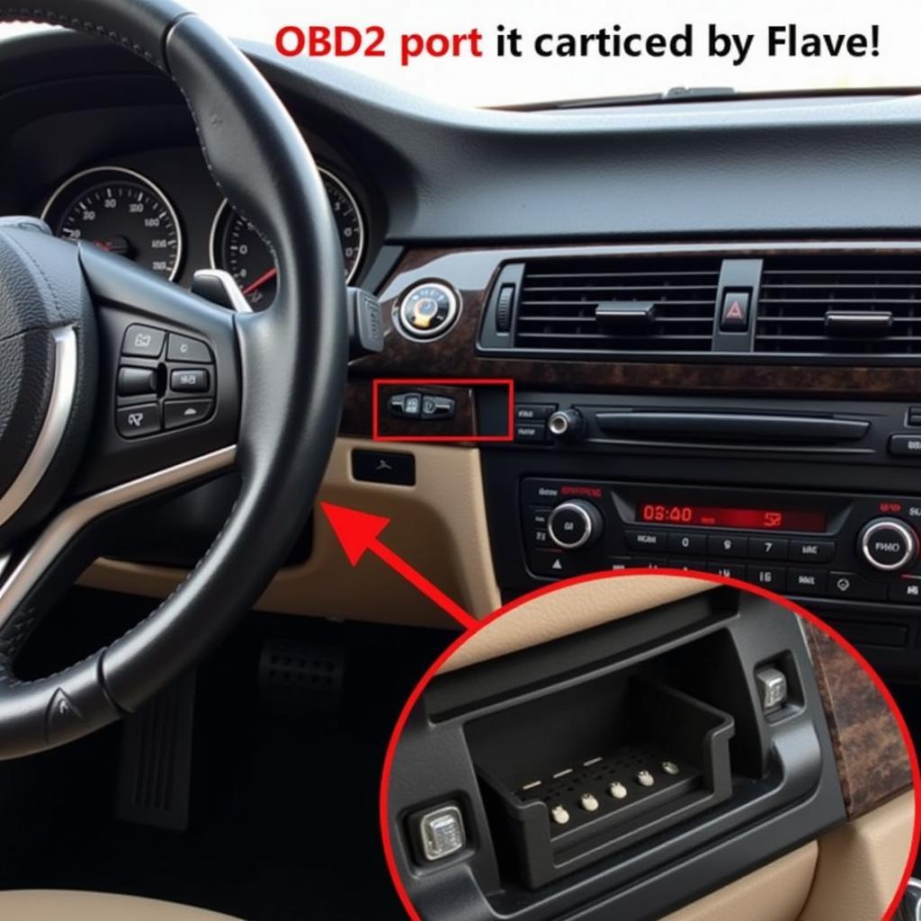 OBD2 Port Location in a BMW