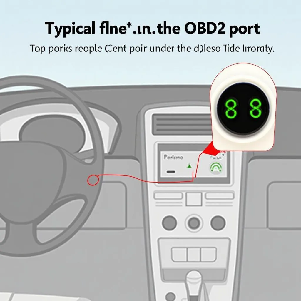 Location of the OBD2 Port in a Car