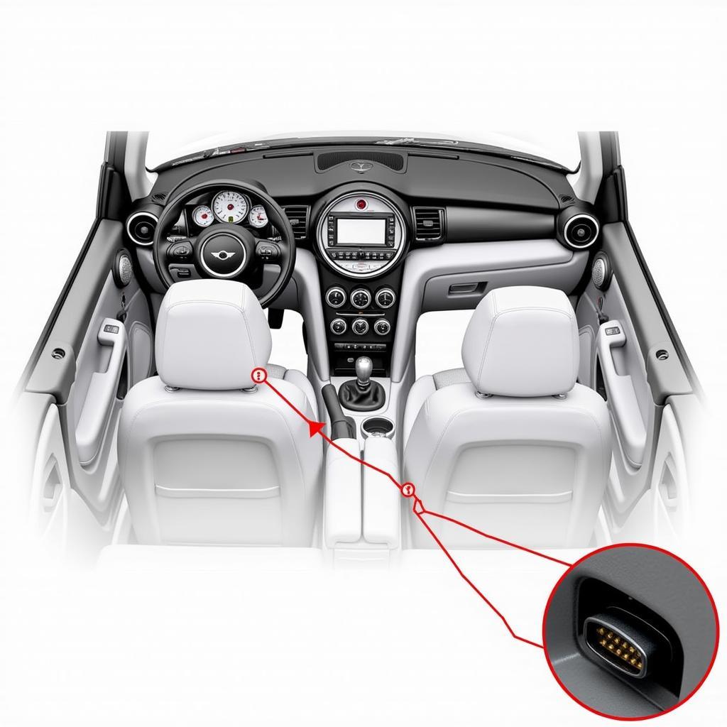 OBD2 Port Location in a Mini Cooper F56