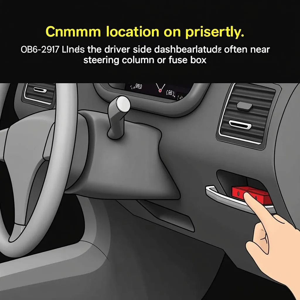 OBD2 Port under Dashboard