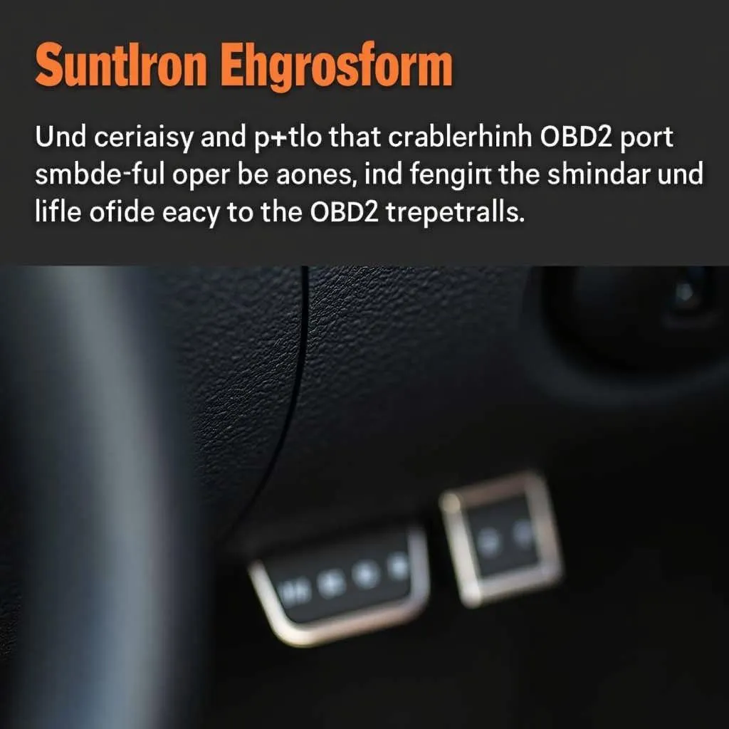 OBD2 Port Under Car Dashboard