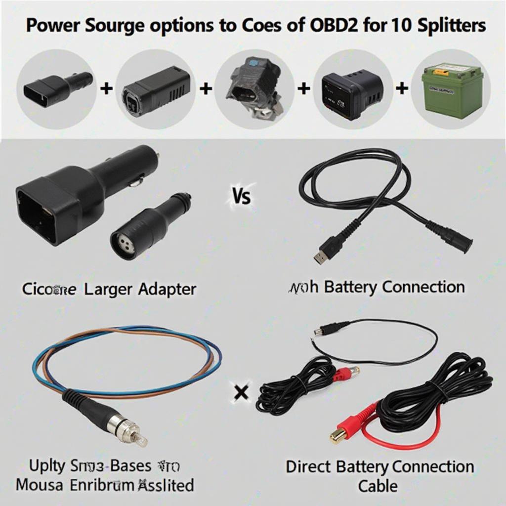 OBD2 Powered Splitter Power Source Options