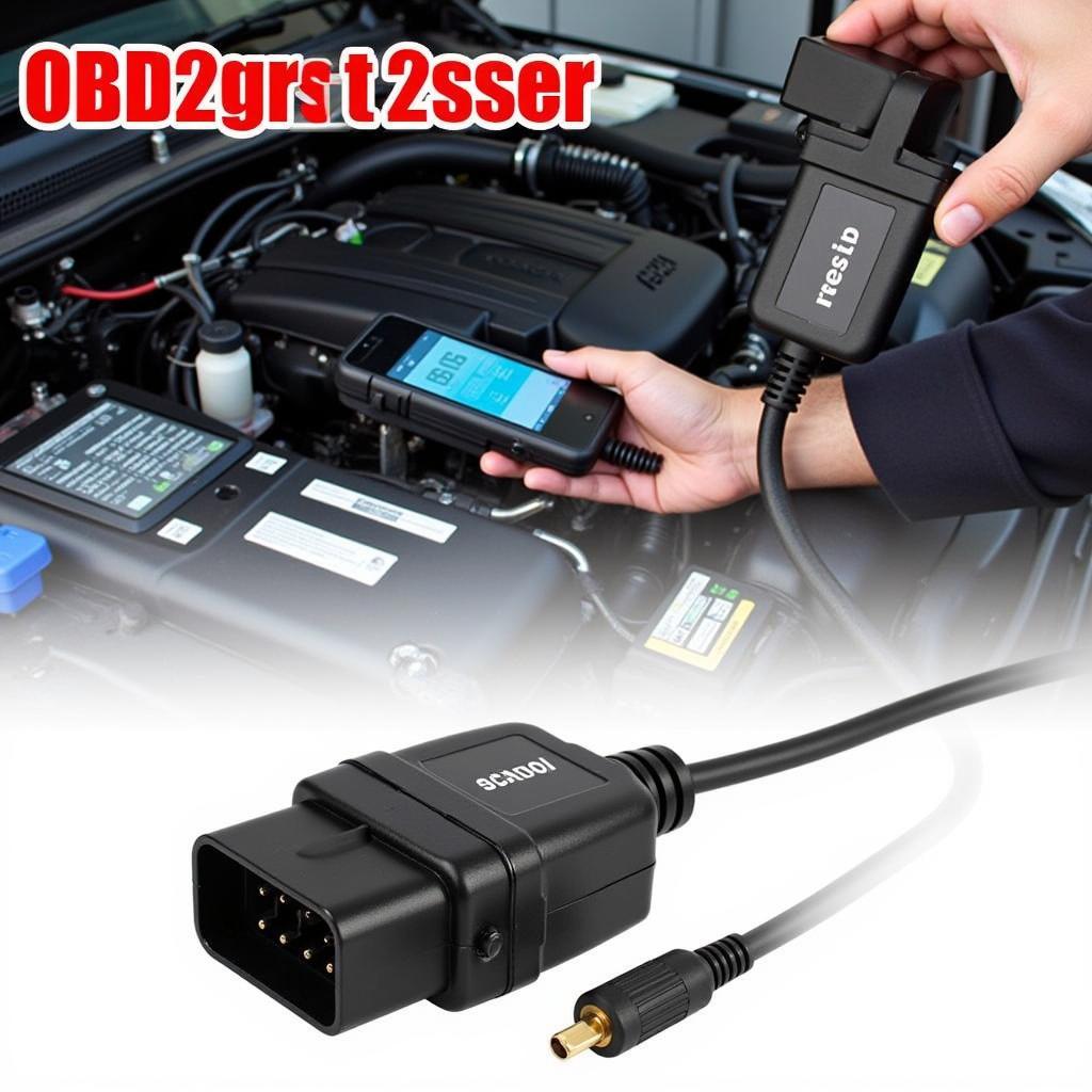 OBD2 Pret Adaptor in Use for Diagnostics