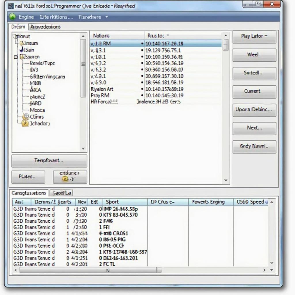 OBD2 Programmer Software Interface Displaying Vehicle Data