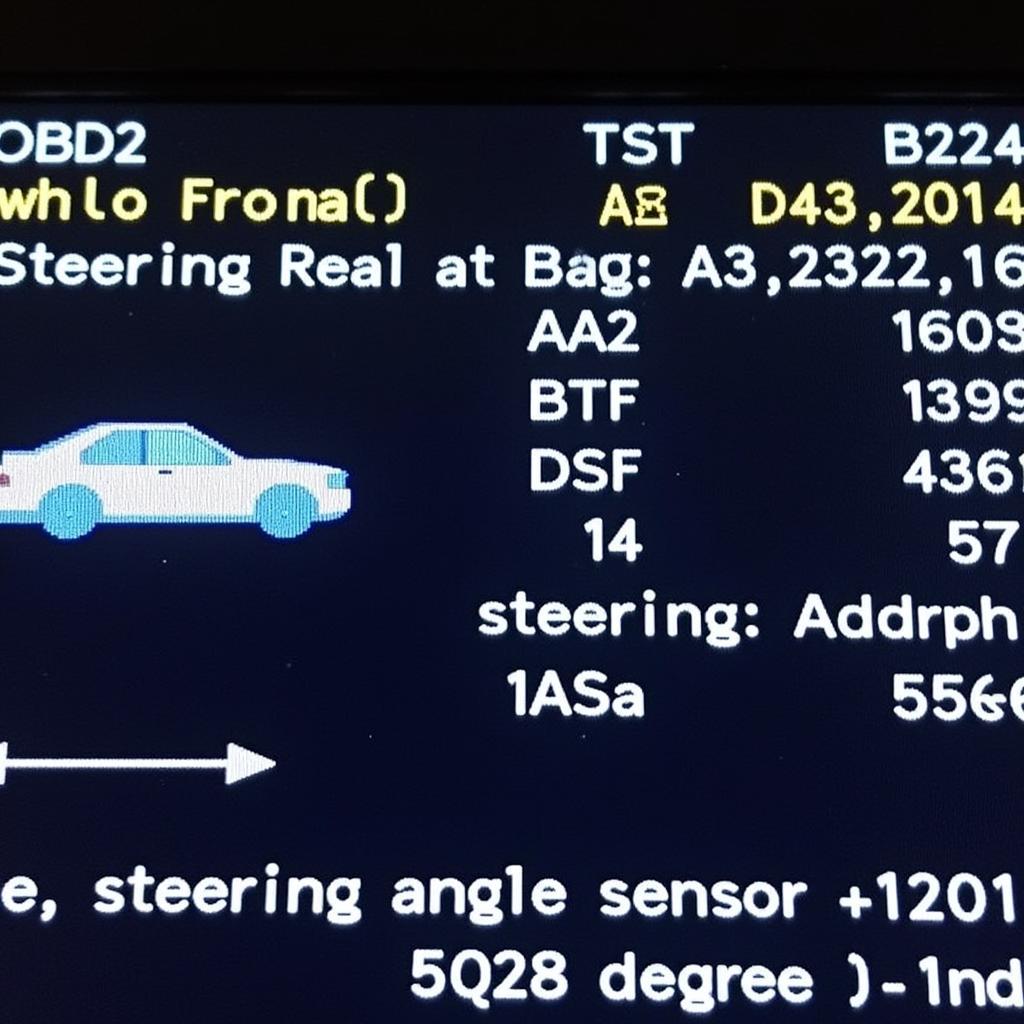 OBD2 Scanner Displaying AAS Degree