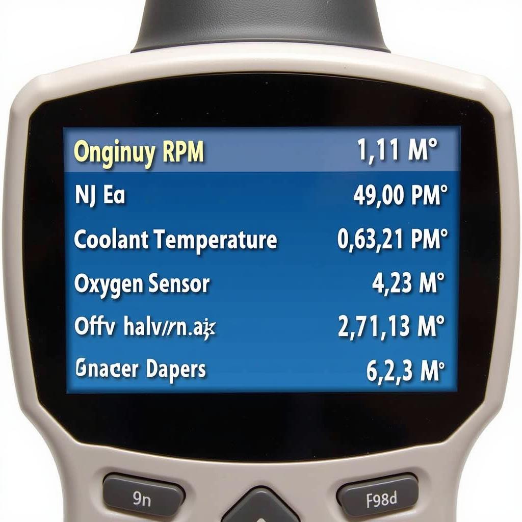 OBD2 Scanner App Displaying Data