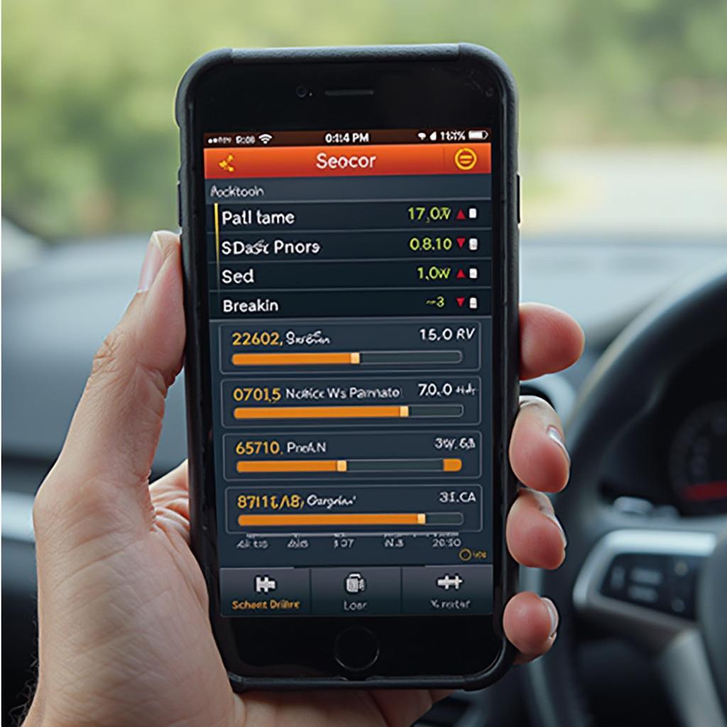 OBD2 Scanner App on Smartphone