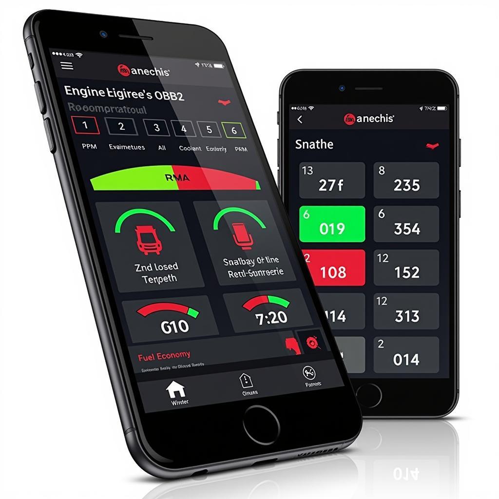 OBD2 Scanner App Displaying Engine Data