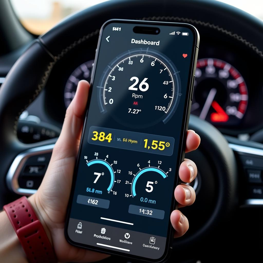 OBD2 Scanner App Dashboard on iPhone