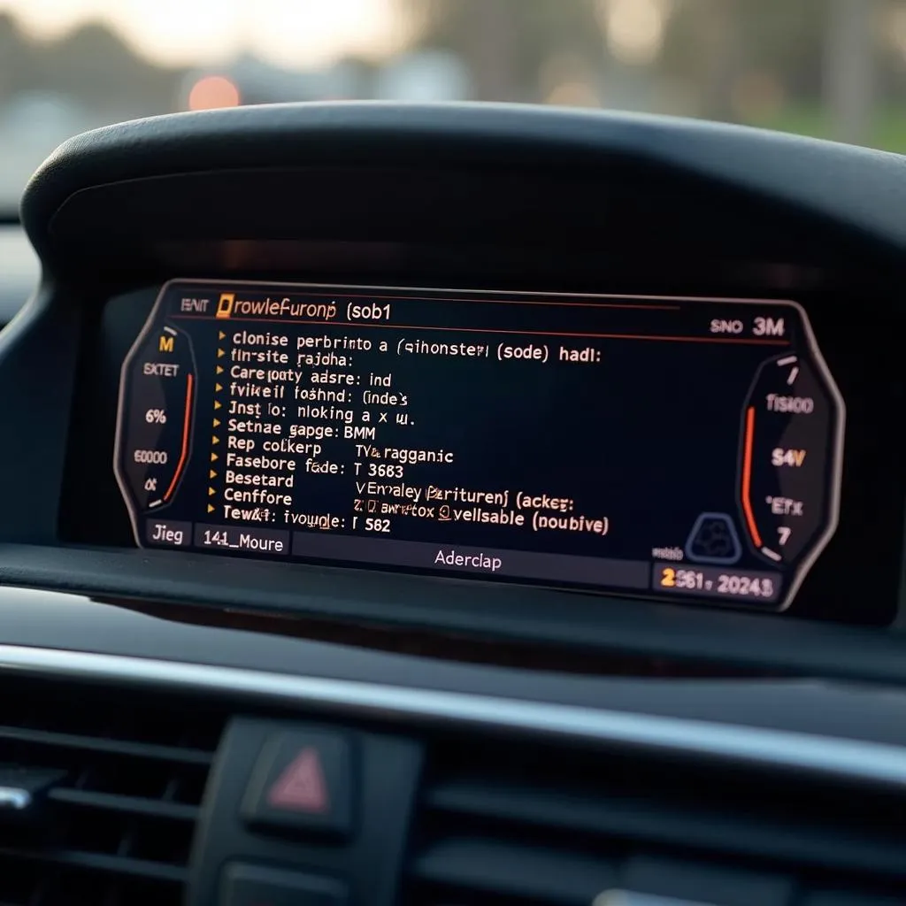 OBD2 Scanner Displaying BMW-Specific Codes