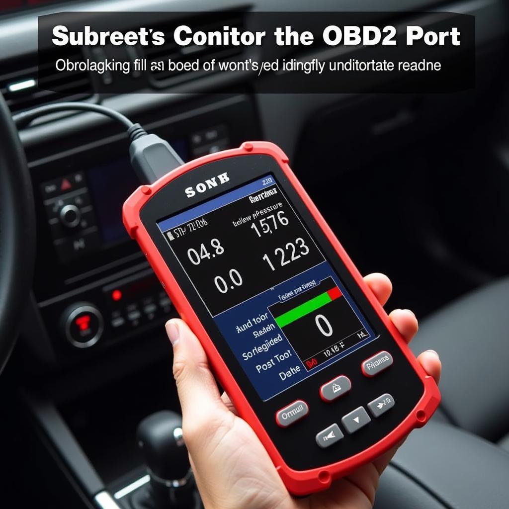 OBD2 Scanner Displaying Boost Pressure