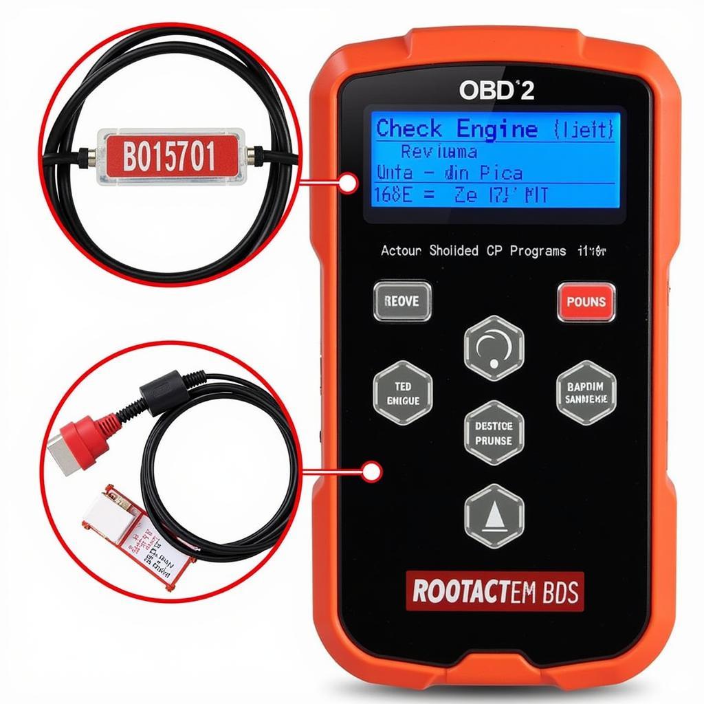 OBD2 Scanner Displaying Check Engine Light Code