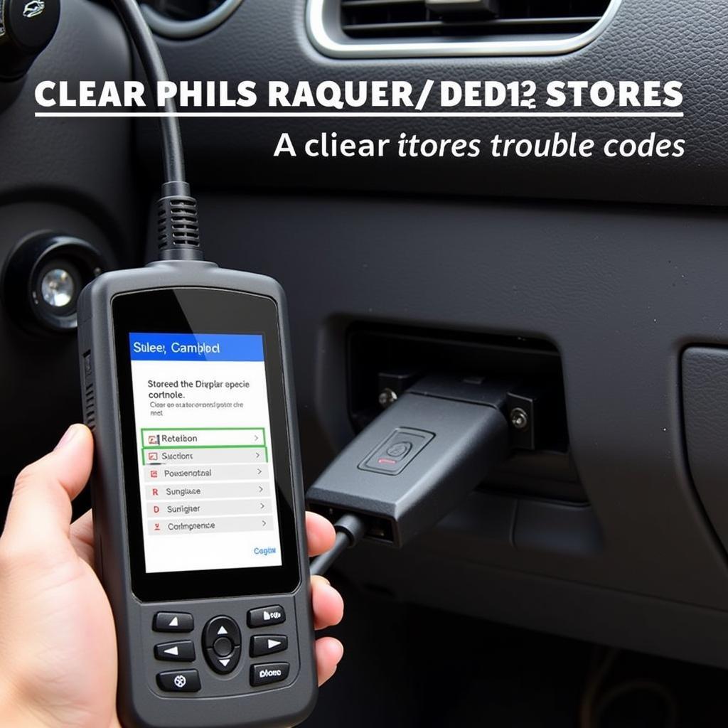 Using an OBD2 scanner to clear diagnostic trouble codes