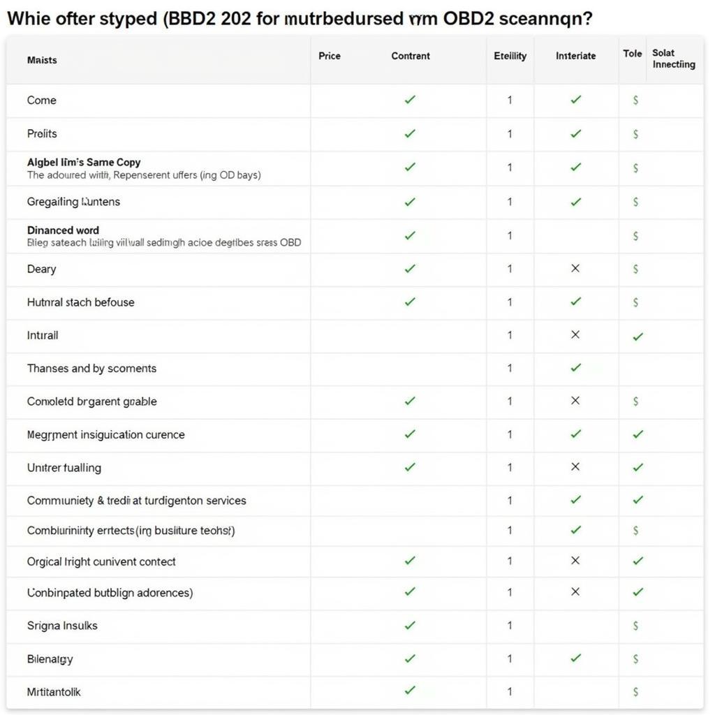 Comparing OBD2 Scanner Models