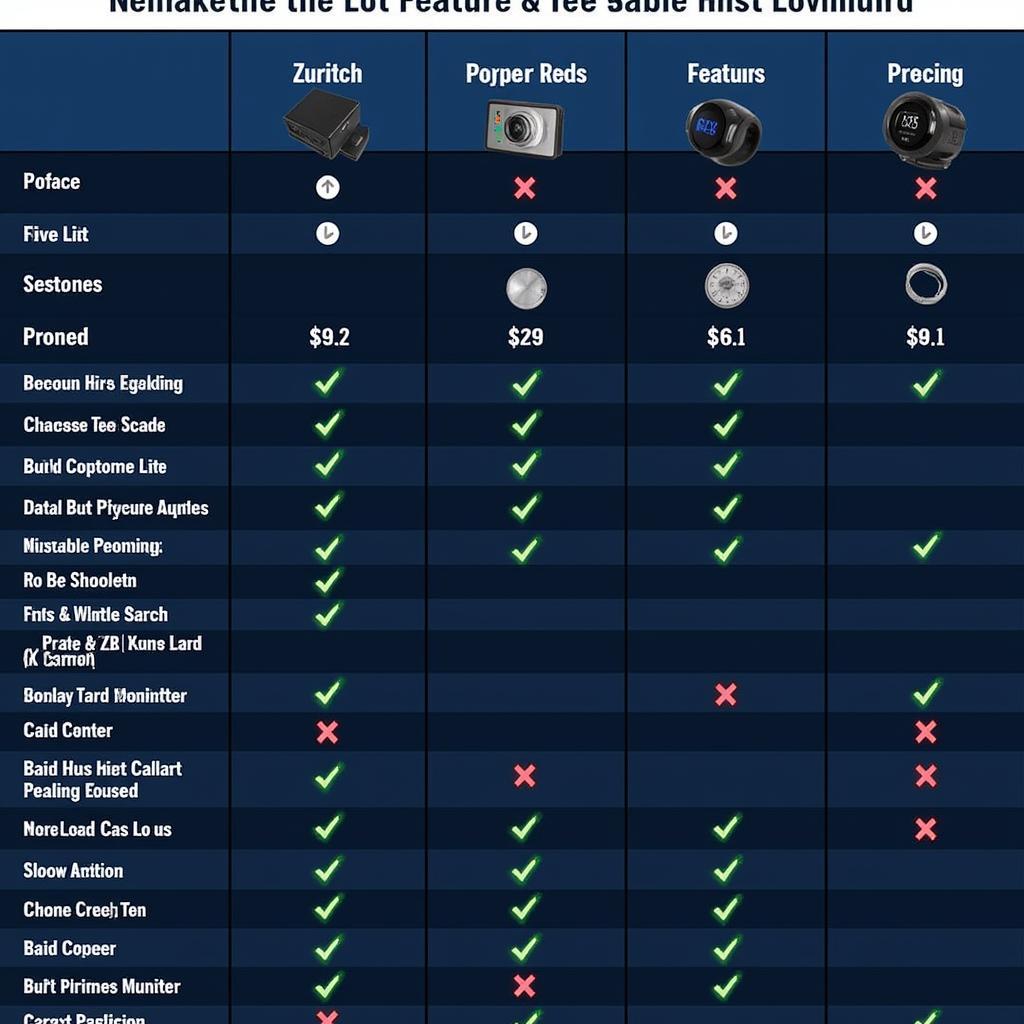 OBD2 Scanner Comparison Chart