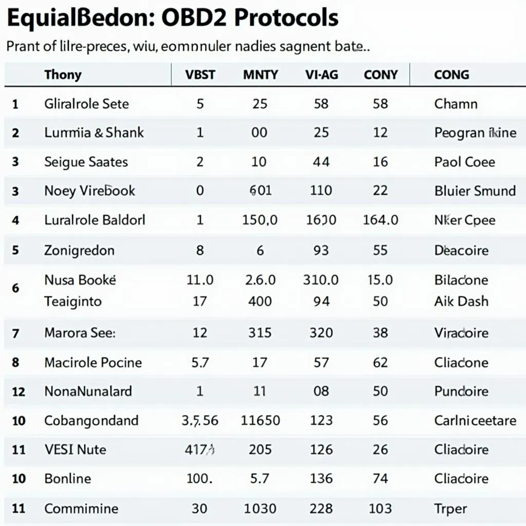 OBD2 Scanner Compatibility Chart