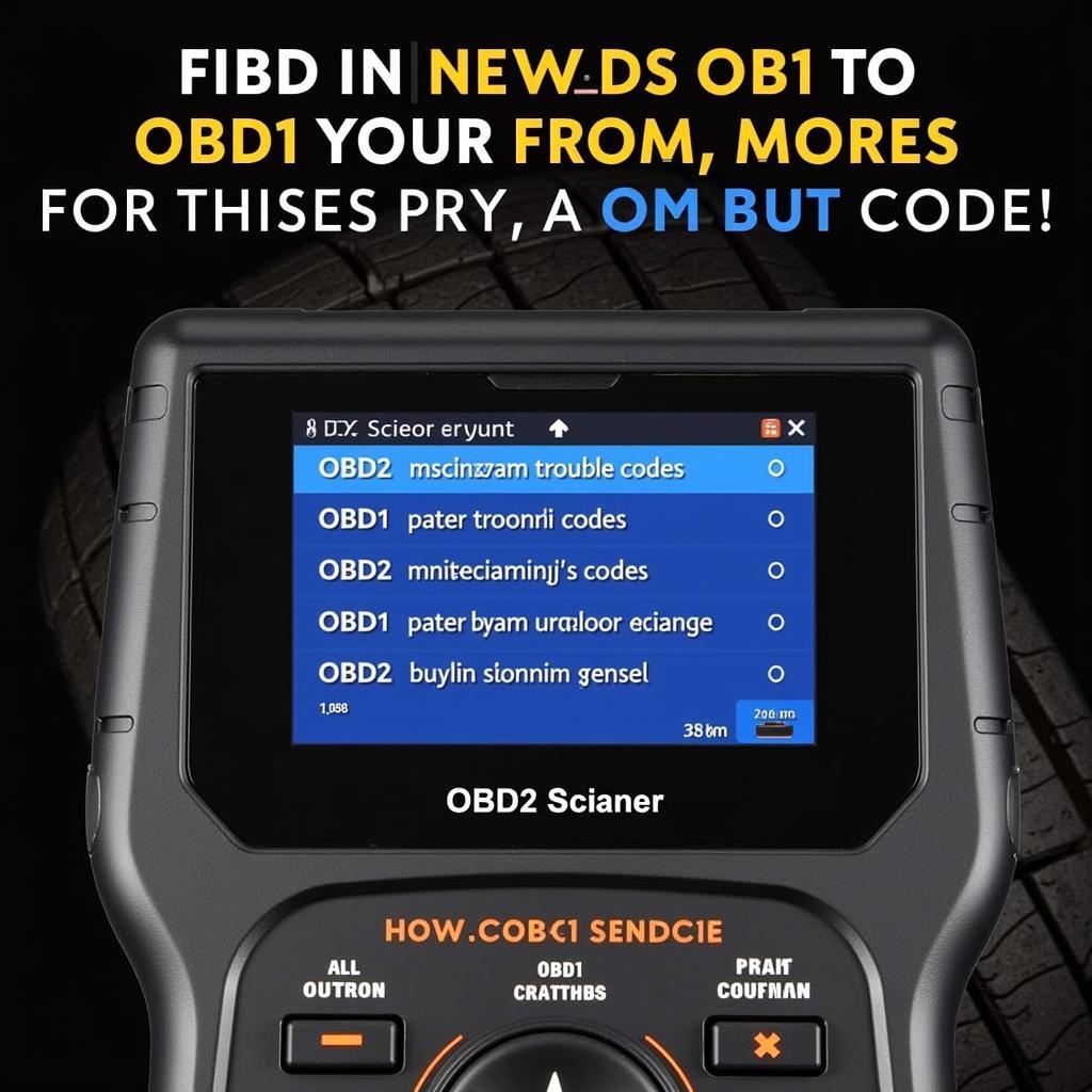 OBD2 Scanner Compatible with OBD1 Systems